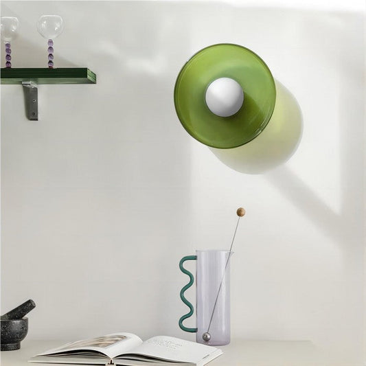 Round Glass Pendant Wall Lamp for Contemporary Homes - Halri