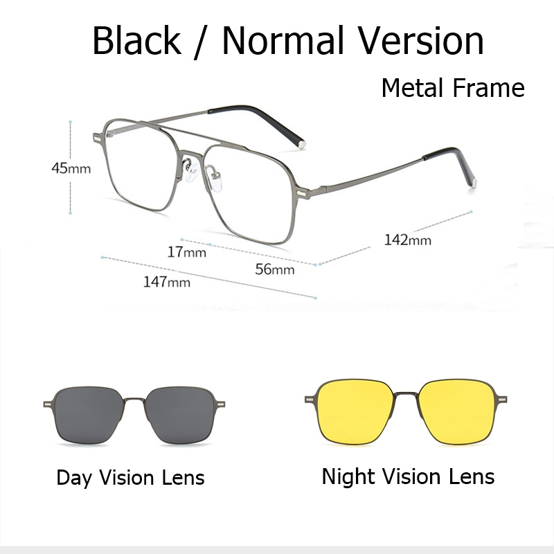 Lunettes de soleil à clip en titane résistant
