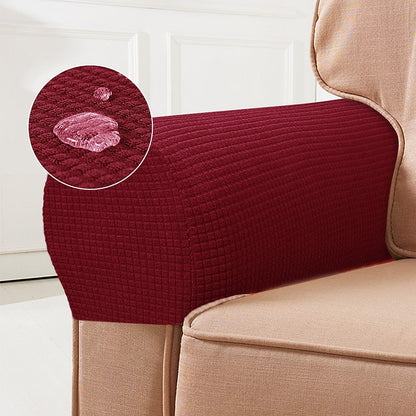 Housses extensibles pour accoudoirs de chaise - Lot de 2, rouges
