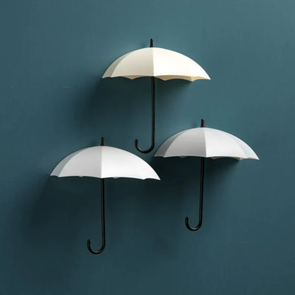 Adorable Umbrella Wall Mount - Drill-Free Key Holder - Halri