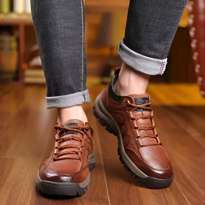 Orthotic Men's Leather Loafers with Good Arch Support