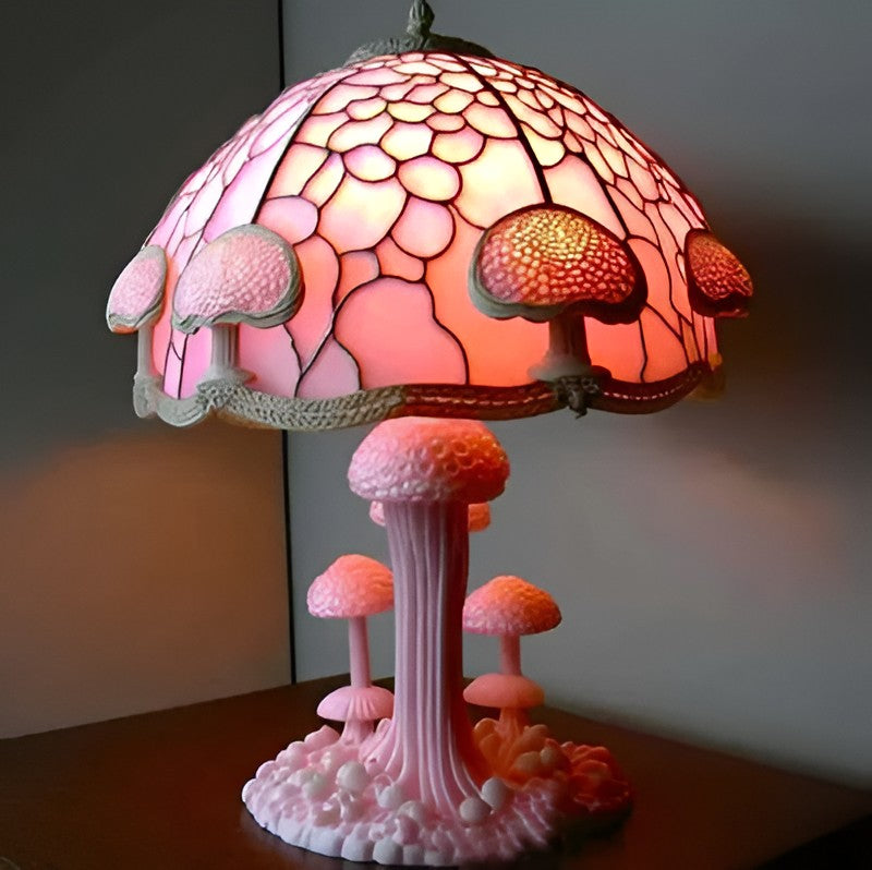 Colorful Glass Floral Desk Lamp