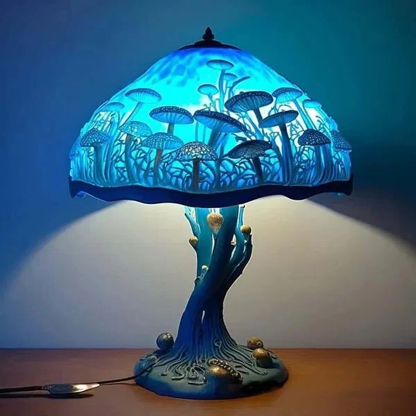Colorful Glass Floral Desk Lamp