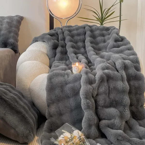 Plush Soft Faux Fur Winter Blanket
