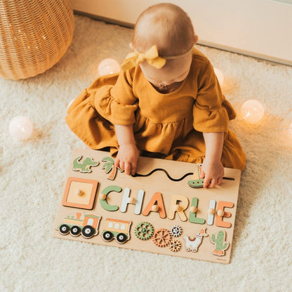 Custom Engraved Wooden Name Jigsaw Puzzle - Halri