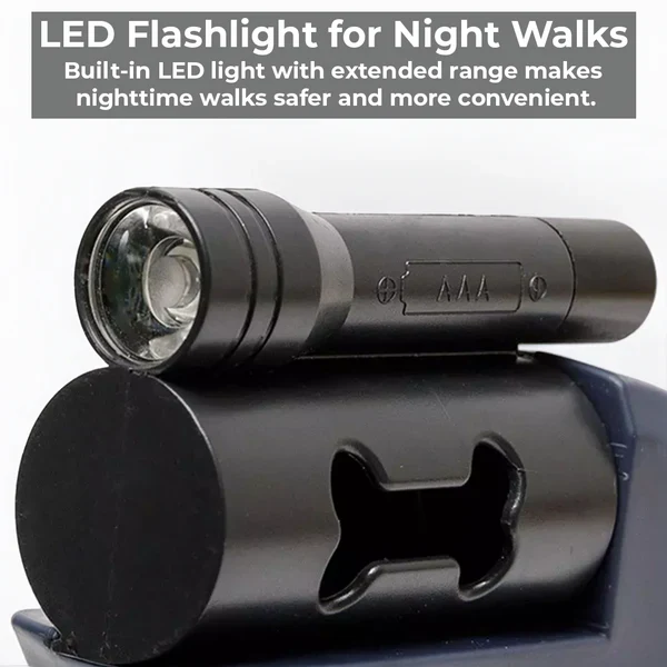 Adjustable Pet Leash with LED Light & Poop Bag Dispenser
