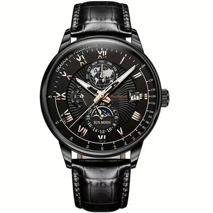 Montre automatique haut de gamme pour homme avec phase de lune