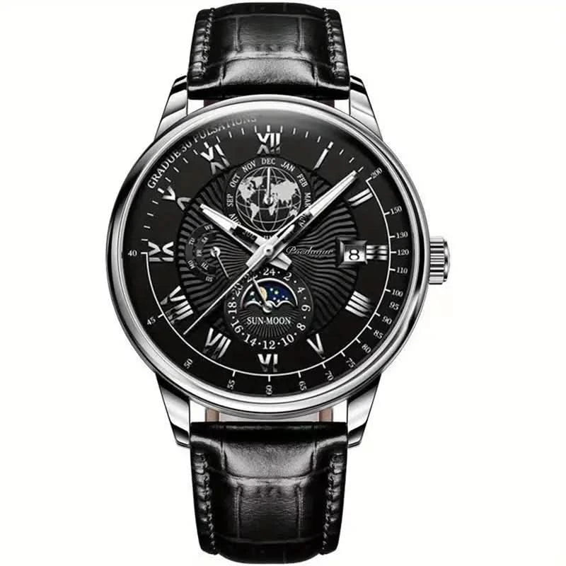 Montre automatique haut de gamme pour homme avec phase de lune