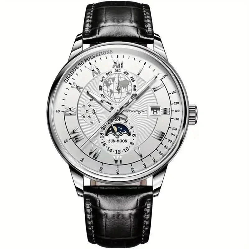 Montre automatique haut de gamme pour homme avec phase de lune