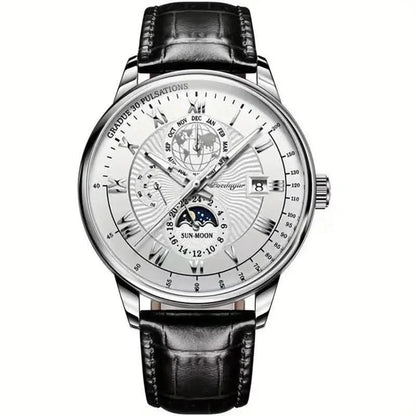Montre automatique haut de gamme pour homme avec phase de lune