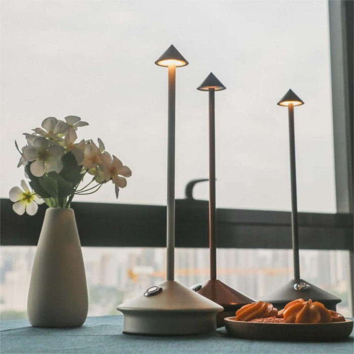 Modern Cordless LED Table Lamp Rechargeable Touch Dimmable