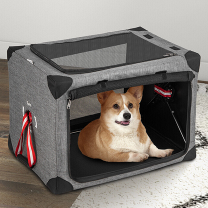 Sturdy Folding Extra Large Pet Carrier Crate - Halri
