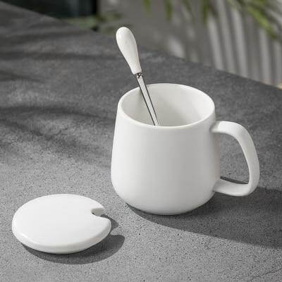 Coffret cadeau de tasses à café de luxe au design marbré