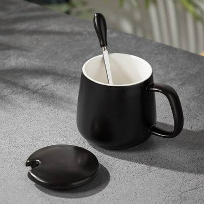 Coffret cadeau de tasses à café de luxe au design marbré