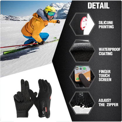Warm Waterproof Gloves for Skiing and Winter Sports