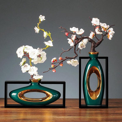 Vase décoratif vide en verre élégant