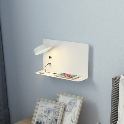 Applique murale LED lumineuse pour chambre à coucher avec port USB