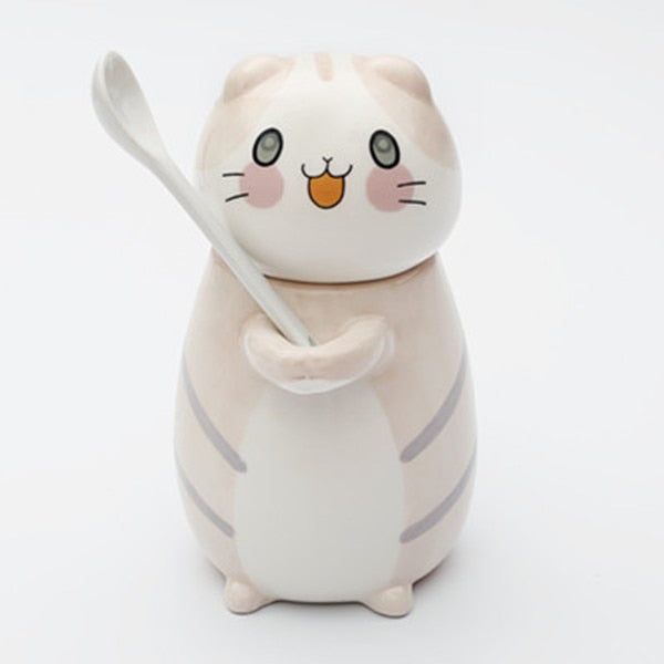 Ensemble de tasses à café en céramique Adorable Chat