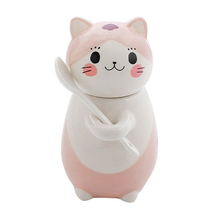 Ensemble de tasses à café en céramique Adorable Chat