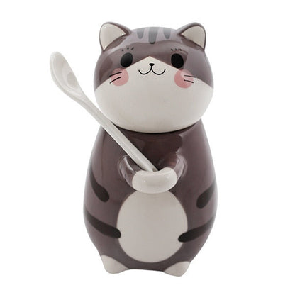 Ensemble de tasses à café en céramique Adorable Chat