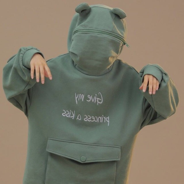 Sweat à capuche grenouille d'inspiration asiatique