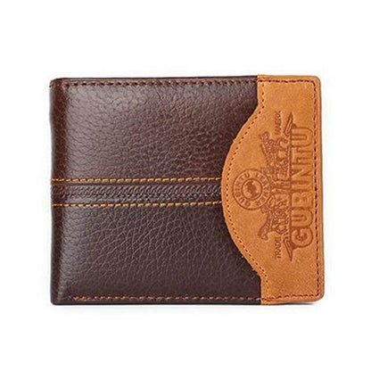 Portefeuille zippé en cuir véritable pour homme avec porte-monnaie