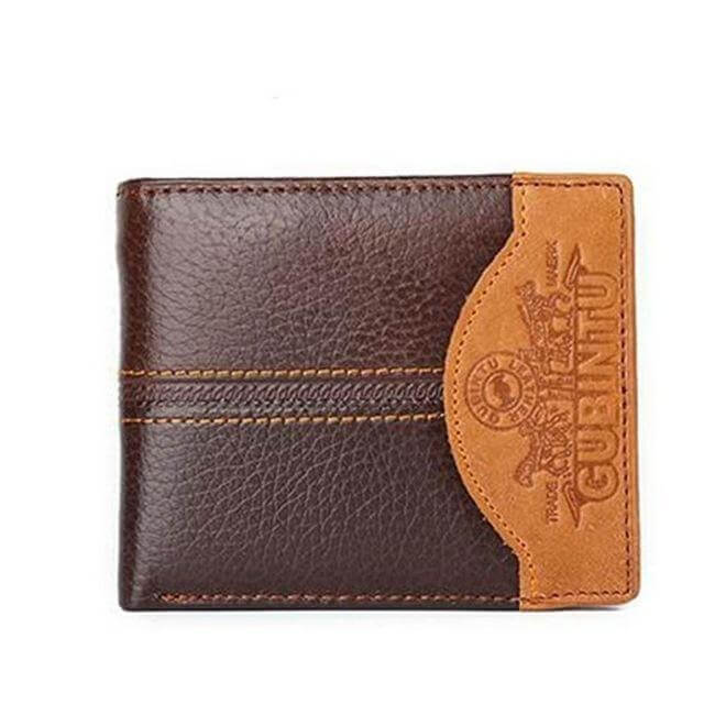 Portefeuille zippé en cuir véritable pour homme avec porte-monnaie