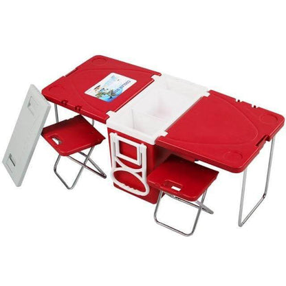 Ensemble de glacière portable pliable et isolée pour l'extérieur