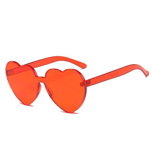 Lunettes de soleil romantiques en forme de cœur