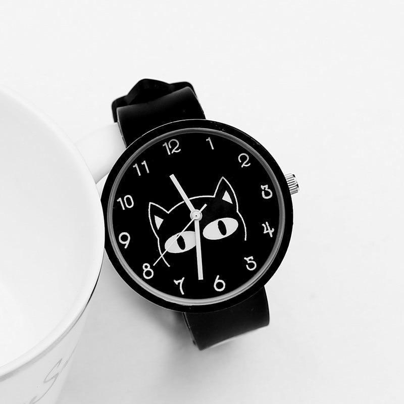 Elegant Black Cat Ladies Fashion Watch - Halri