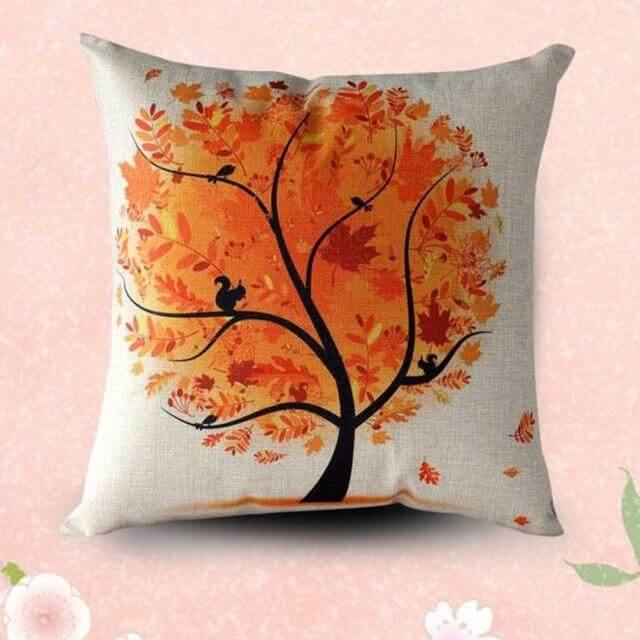 Housses de coussin douces pour canapé à motif de feuilles d'automne