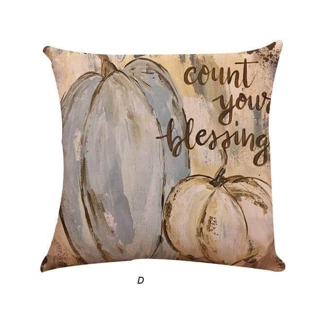 Housses de coussin décoratives citrouille d'automne