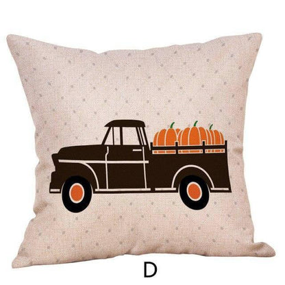 Housses de coussin saisonnières à motif citrouille d'automne