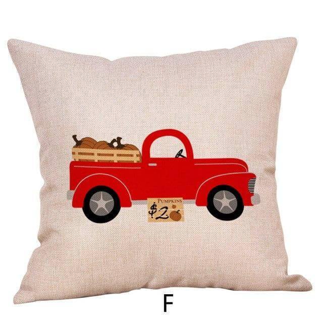 Housses de coussin saisonnières à motif citrouille d'automne