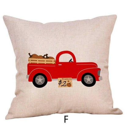 Housses de coussin saisonnières à motif citrouille d'automne