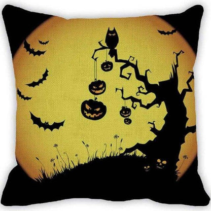 Housses de coussin orange effrayantes pour Halloween