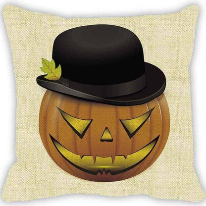 Housses de coussin orange effrayantes pour Halloween