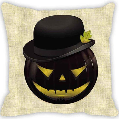 Housses de coussin orange effrayantes pour Halloween