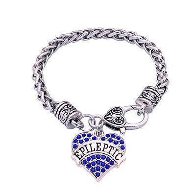 Women's Medical Alert Crystal Heart Bracelet - Halri