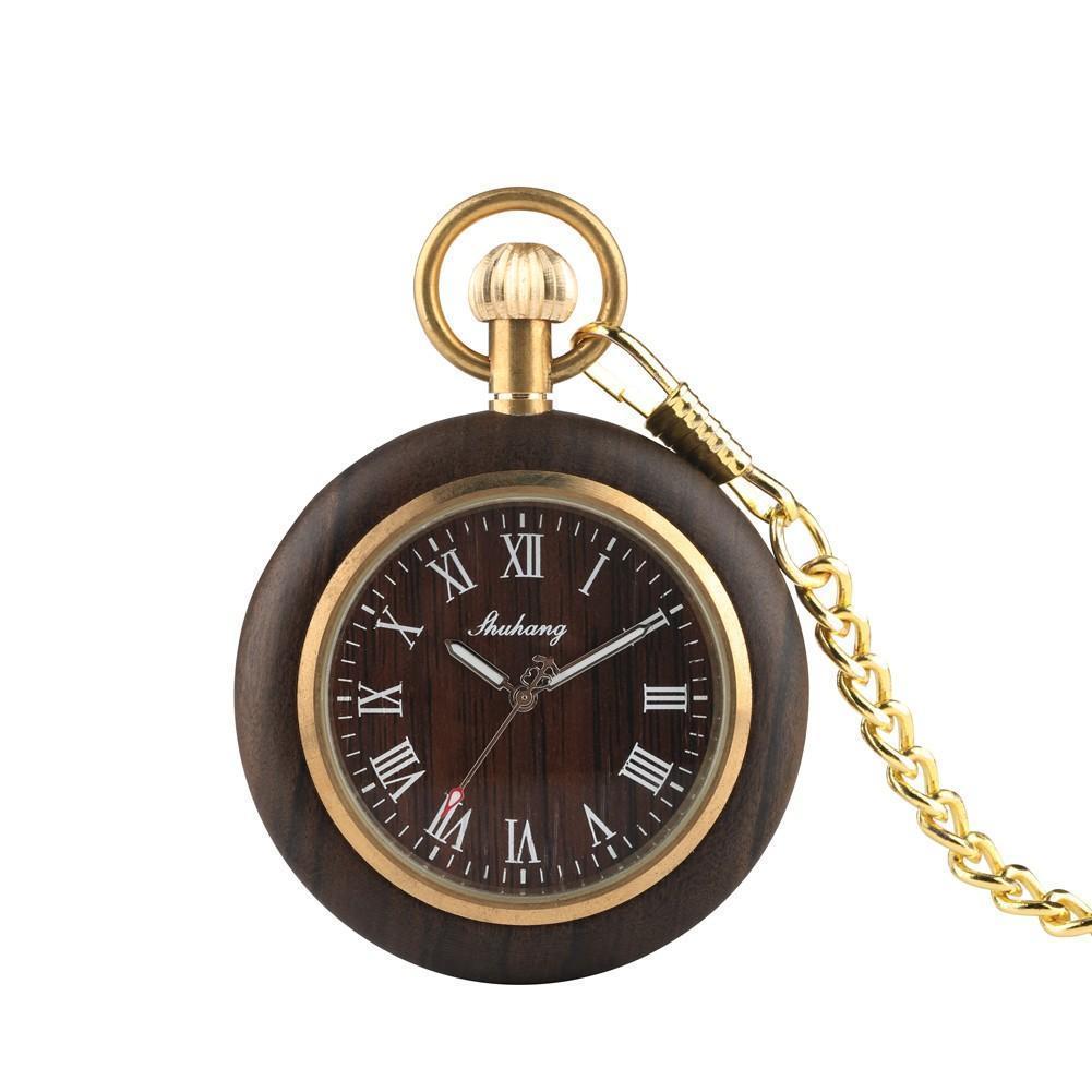 Halri | Men's Bamboo Pocket Watch - Natural Wooden Face - Halri