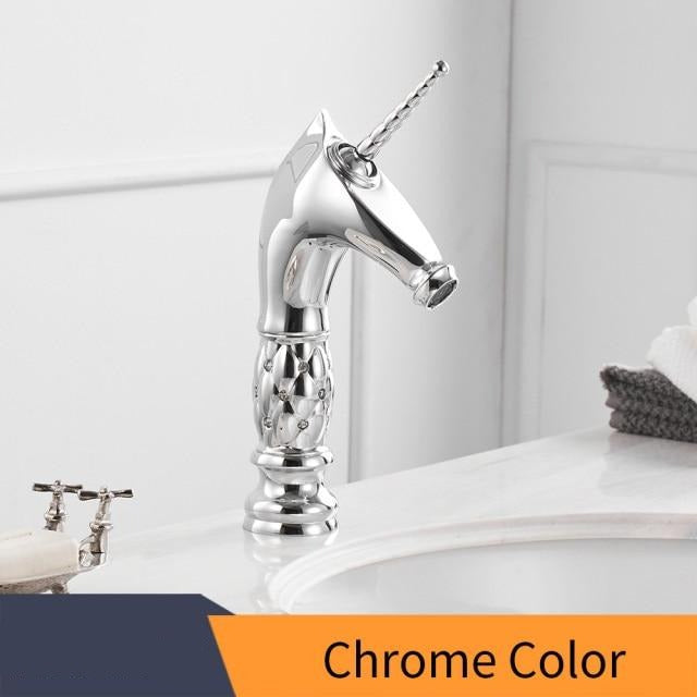 Robinet de salle de bain licorne coloré