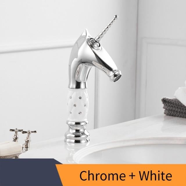 Robinet de salle de bain licorne coloré