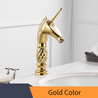 Robinet de salle de bain licorne coloré