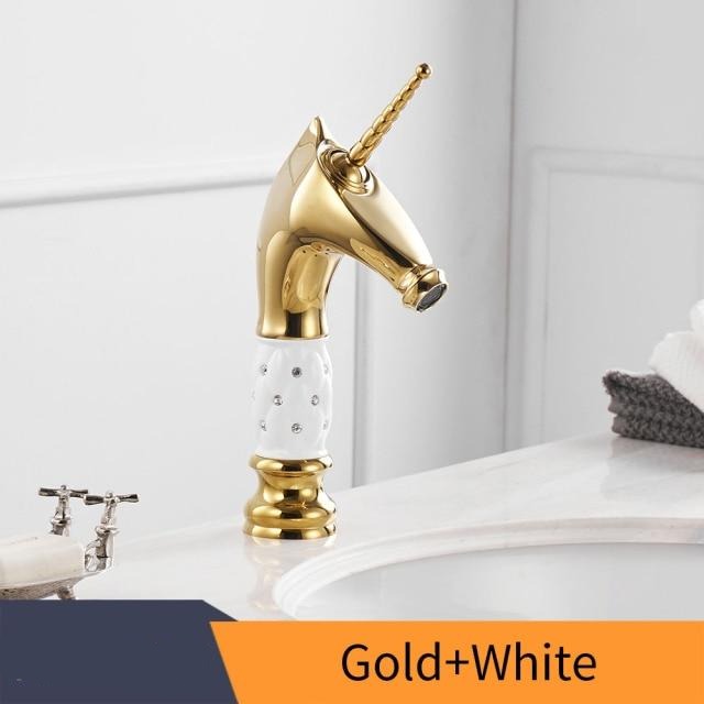 Robinet de salle de bain licorne coloré