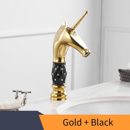 Robinet de salle de bain licorne coloré