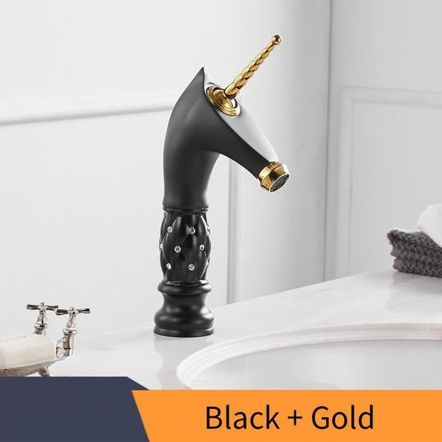 Robinet de salle de bain licorne coloré