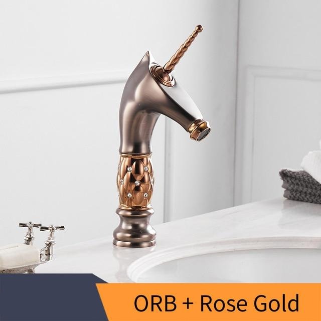 Robinet de salle de bain licorne coloré