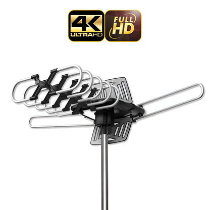 HD Outdoor TV Antenna with 360 Motor for Free Channels