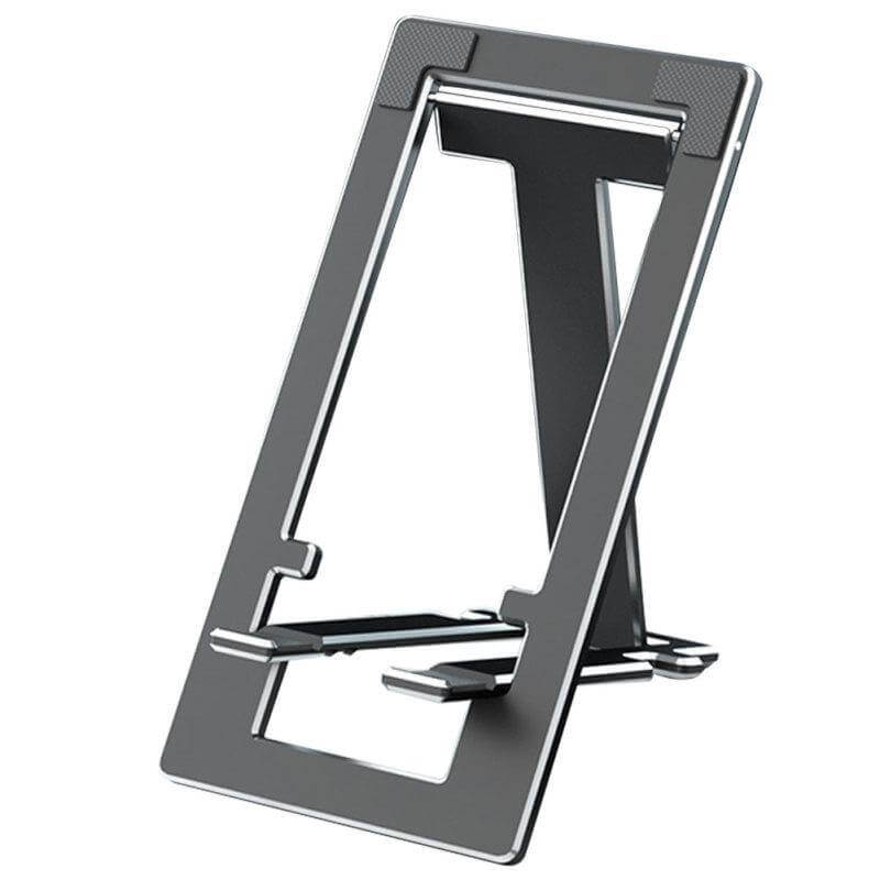 Support de téléphone pliable en métal fin et compact