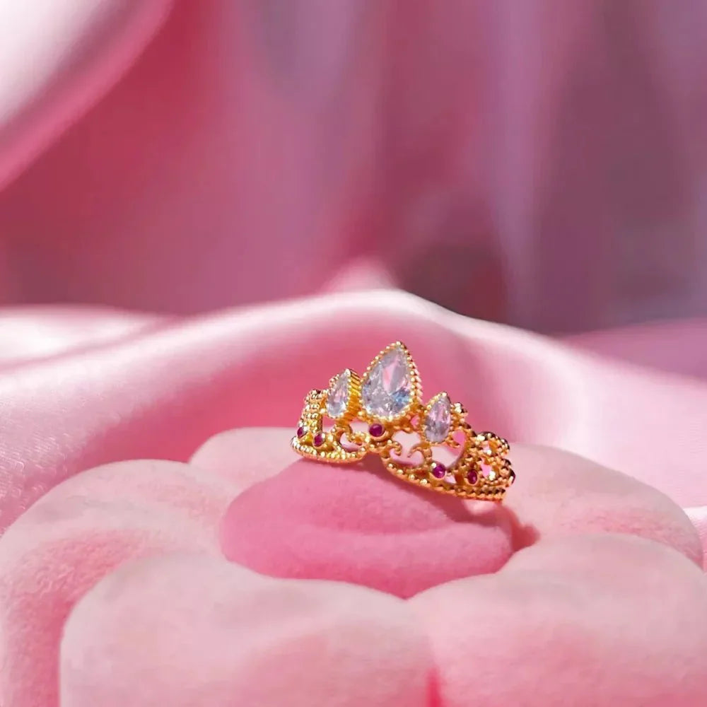 Ensemble de bijoux couronne style princesse